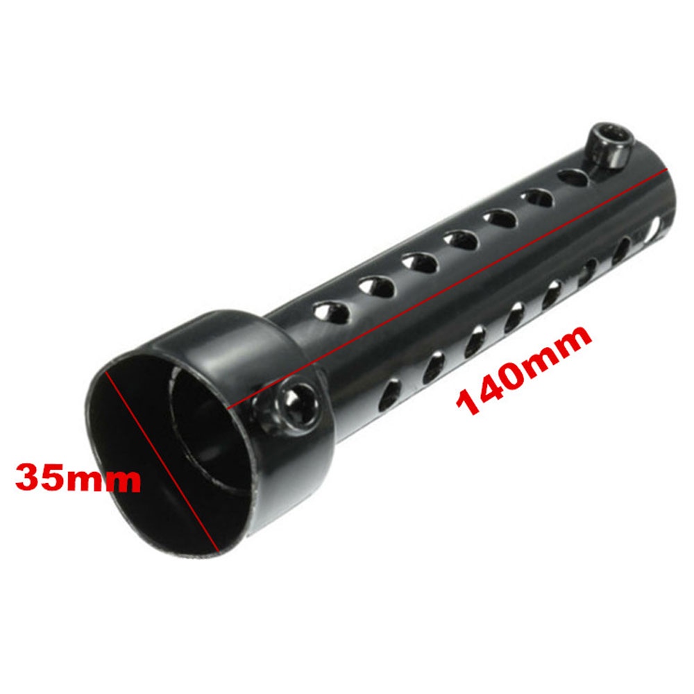 2X 35mm Universal Motorrad Motorbike Auspuff Dose Rohr