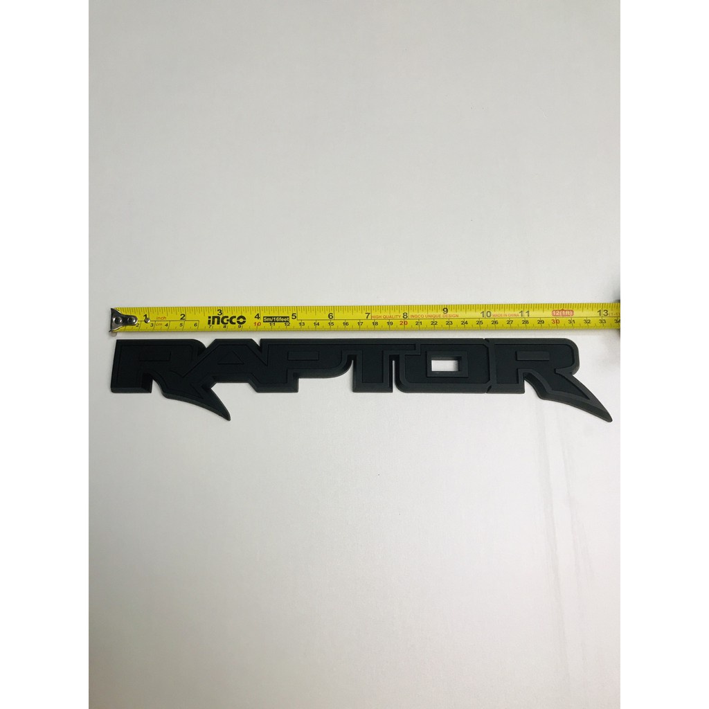 Matte Black Badges - Ford Ranger Raptor Trunk Emblem Badge Matte Black ...