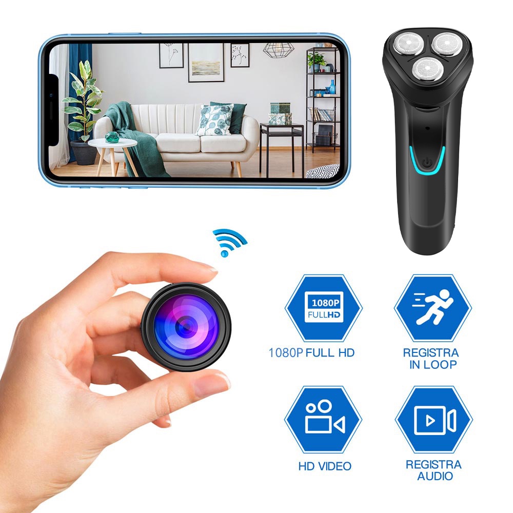Mini Electric Shaver Hidden Camera 1080P HD WiFi P2P Recorder DVR Home ...