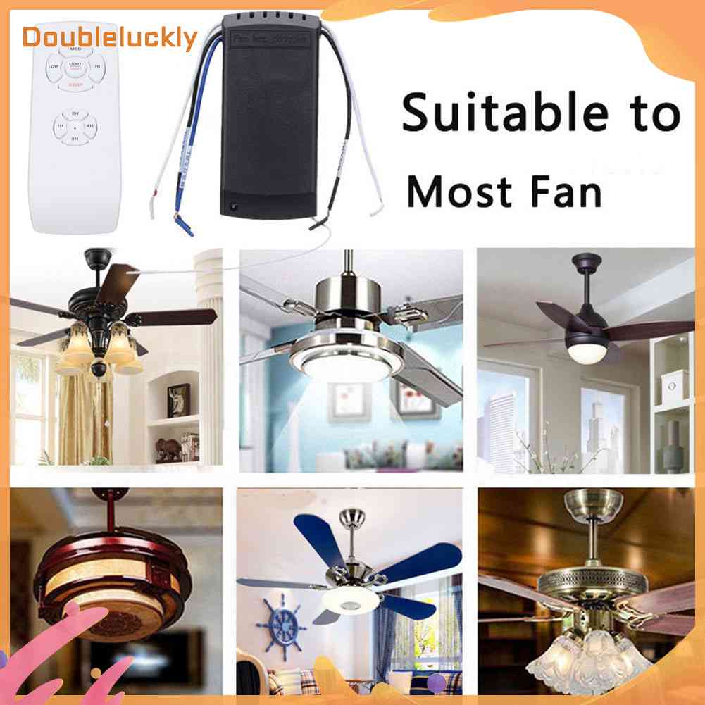DLHPCeiling Fan Lamp Remote Controller Kit Timing Wireless Intelligent