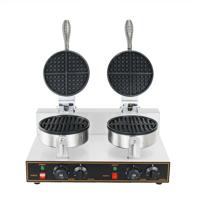 Heavy Duty Single Dual Head Electric Waffle Maker Temperature ...