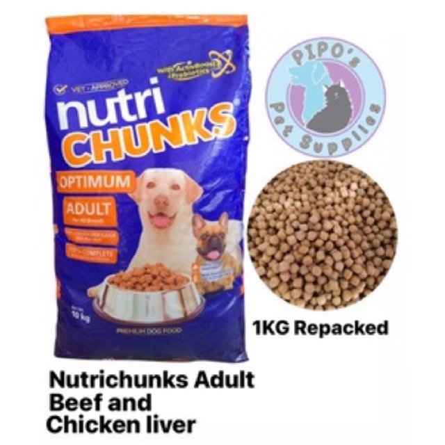 ┇nutri Chunks Adult Beef And Chicken Liver 1kg Shopee Philippines 1049