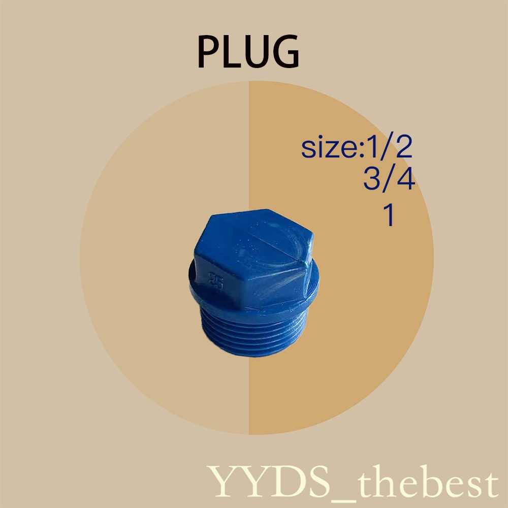 goflex Pvc blue fittings plug 1/2” 3/4” 1” | Shopee Philippines