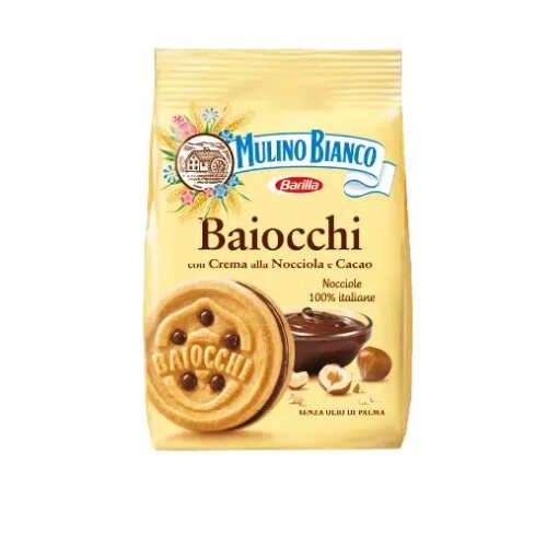 BARILLA Mulino Bianco Baiocchi Cookie Hazelnut And Cocoa Cream 200g ...