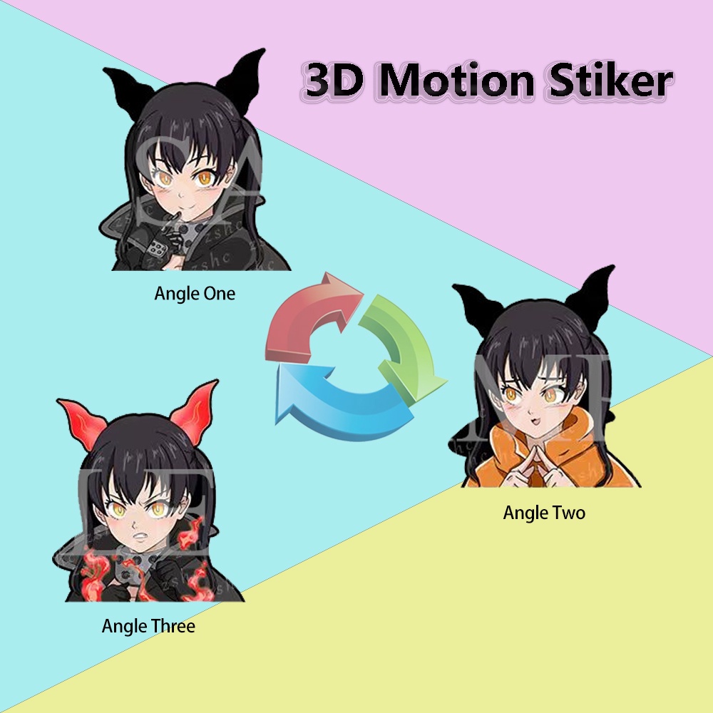 Tamaki Kotatsu Fire Force Anime 3D Motion Stickers Self-adhsive Car ...