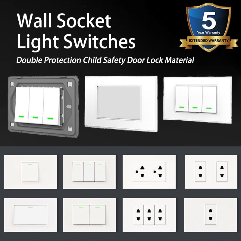 118 Type Outlet Switch 3 Gang Outlet 2 Gang Outlet Wall Socket