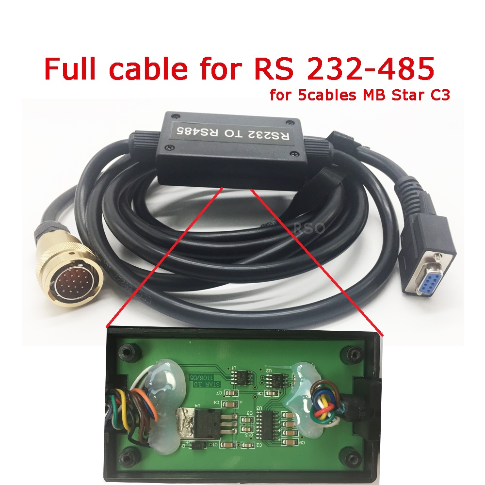 New Mb Star C3 Rs232 To Rs485 Cable With Full Chip Pcb C3 Multiplexer ...