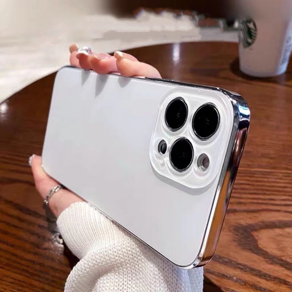 New Cangling Green Frosted Glass Case for Iphone 14 Plus 13 12 11 Pro Max Lens Full Cover
