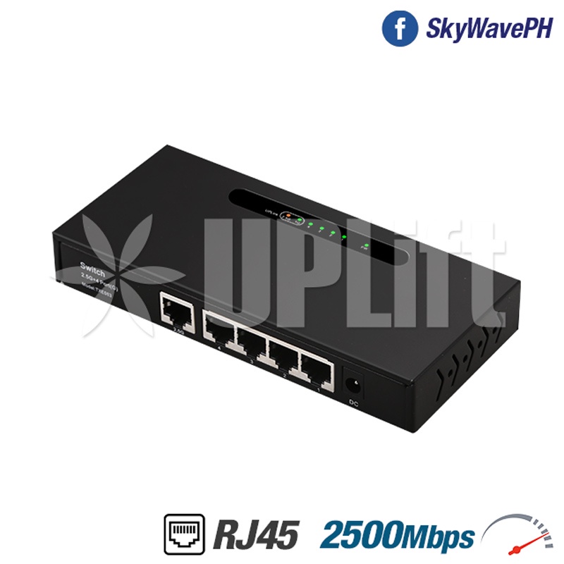 UPLift 5-Port 2.5G Unmanaged Network Switch with Metal Case (1-Port ...