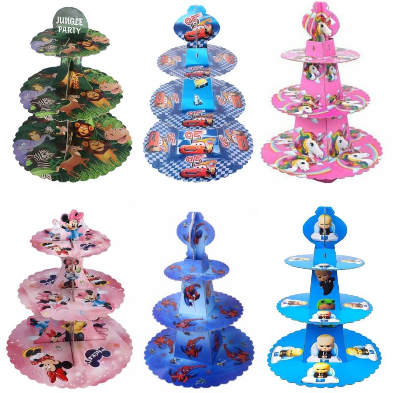 1pack Character Cupcake Stand 3layers Cupcakes Stand Dessert Stand