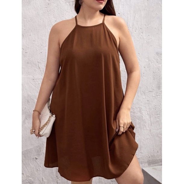 Plus size hotsell halter sundress