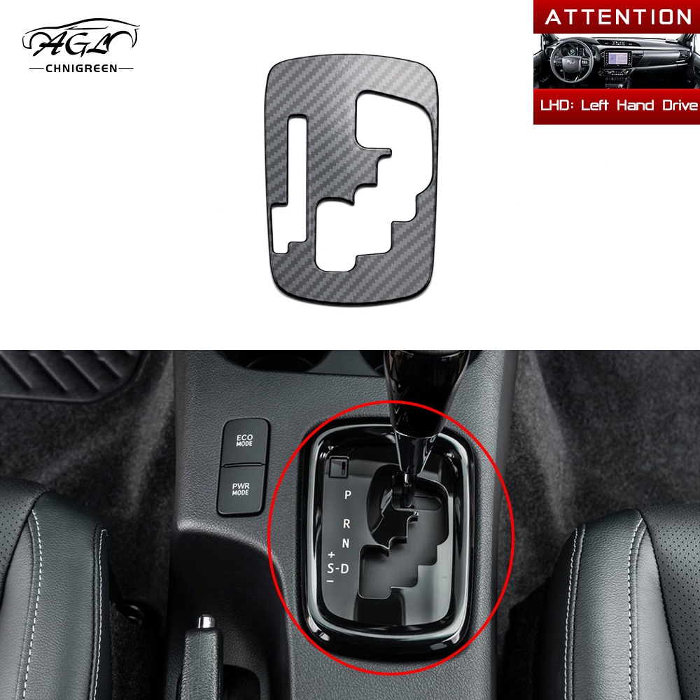 1pc ABS Carbon Fiber Color Auto Gear Shift Panel Cover for Toyota Hilux ...
