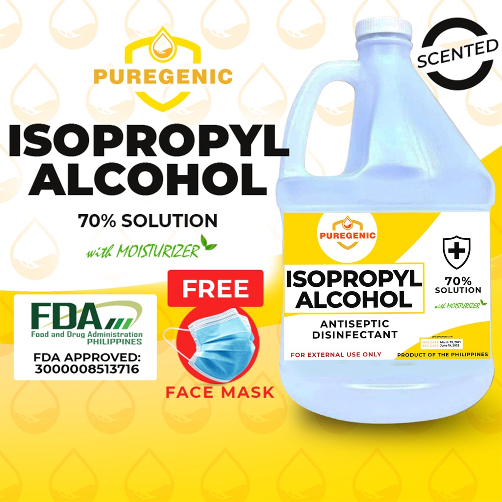 70 Isopropyl Alcohol Solution 1 Gallon With Moisturizer Antiseptic Disinfectant Antibacterial 4160