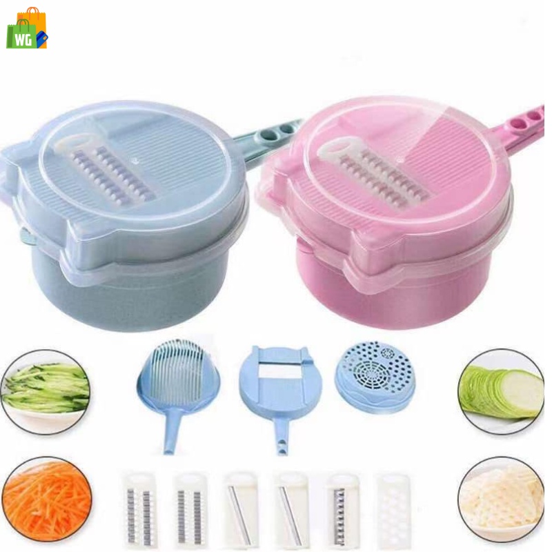 Multi-Function Food Cutter | 6 Interchangeable Stainless Steel Peeler ...