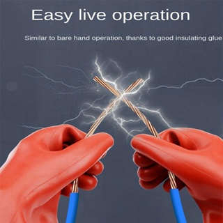 Electrical Insulated Rubber Gloves Electrician 12KV High Voltage Safety Protective Work Gloves Insulating for Lineman
