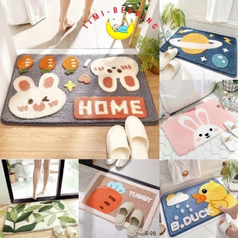 3d Fleece Foot Mat Super Absorbent Soft Fur Foot Cleaning Mat To ...