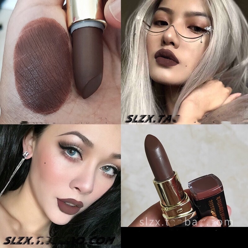 Chocolate Color Lipstick Fog Matte Long Lasting Matte Lipstick Brown