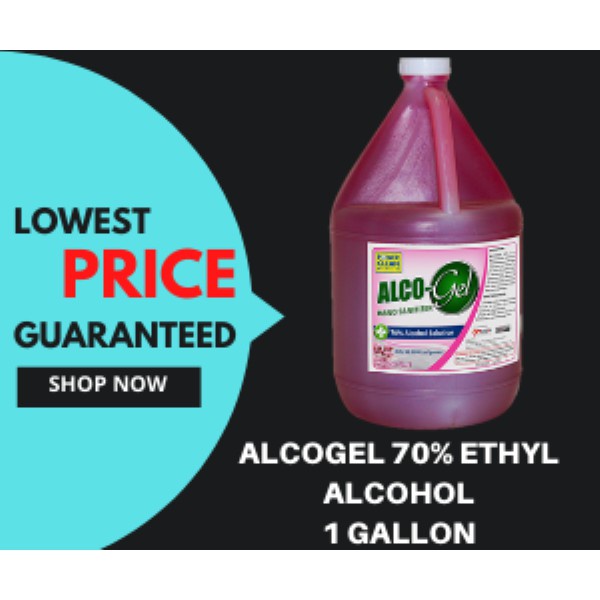 PowerClean ALCOGEL 1 GALLON 70% Hand Sanitizer Ethyl Alcohol Scented ...