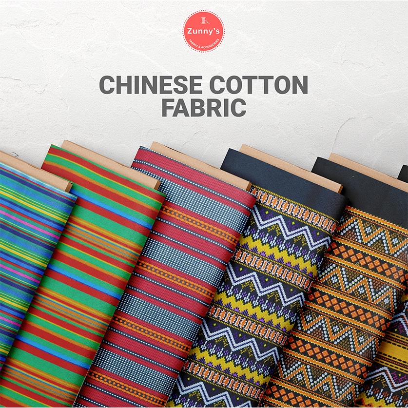 CHINESE COTTON FABRIC 36 INCHES WIDTH PER YARD (TELA ONLY) SET C