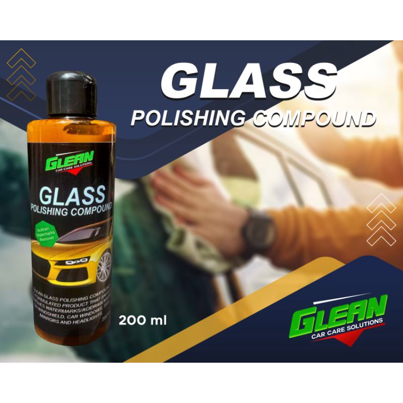 GLEAN GLASS POLISHING COMPOUND (NON-ACID FORMULA/Applicator Sponge  included) | Shopee Philippines