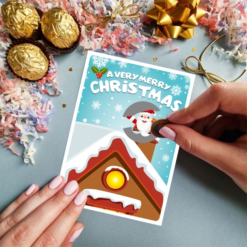 Cologogo2 Christmas Party Games Stickers Scratch Off Game for Kid ...