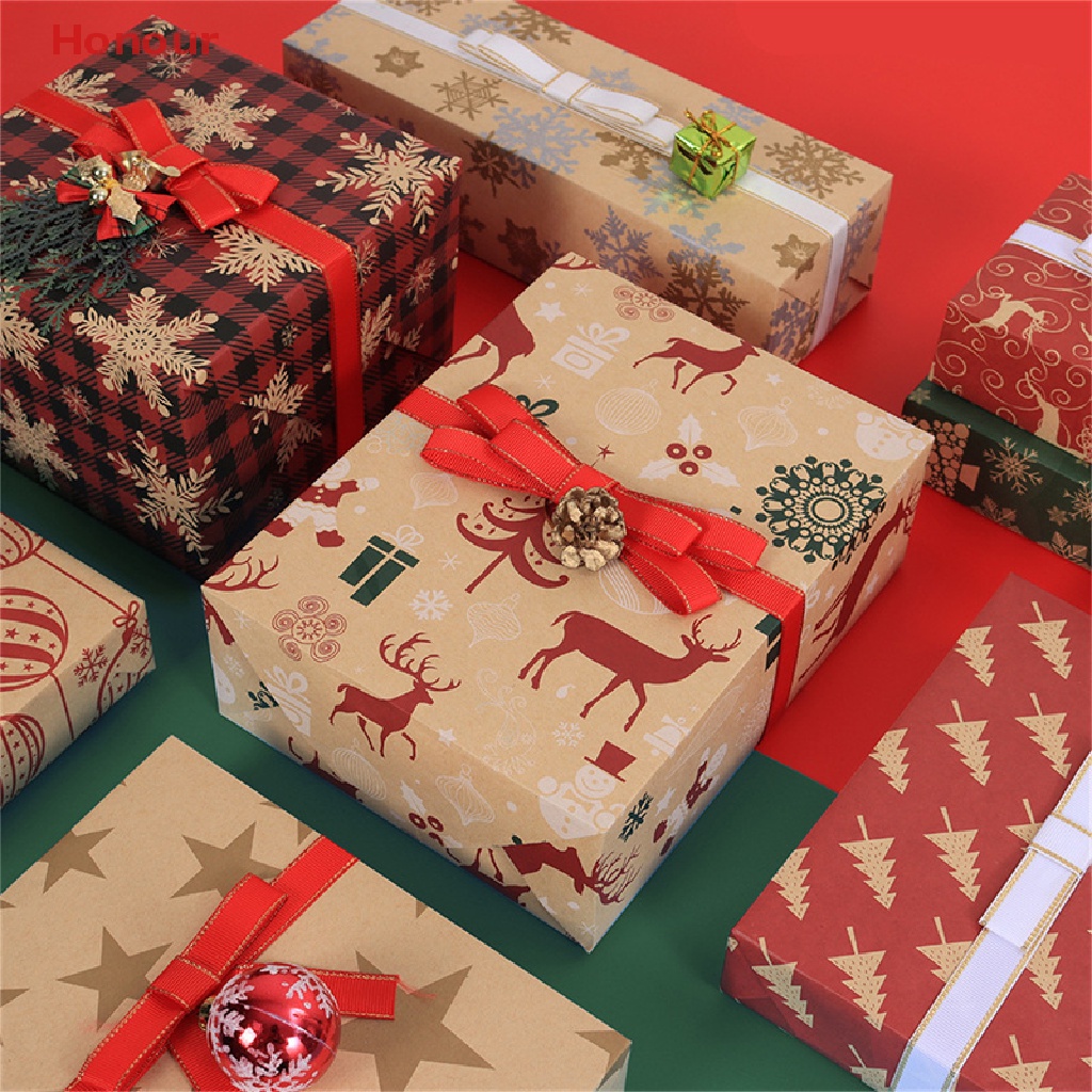 [Honour] 50*76cm Christmas Wrapping Paper Wedding Decoration Gift Wrap