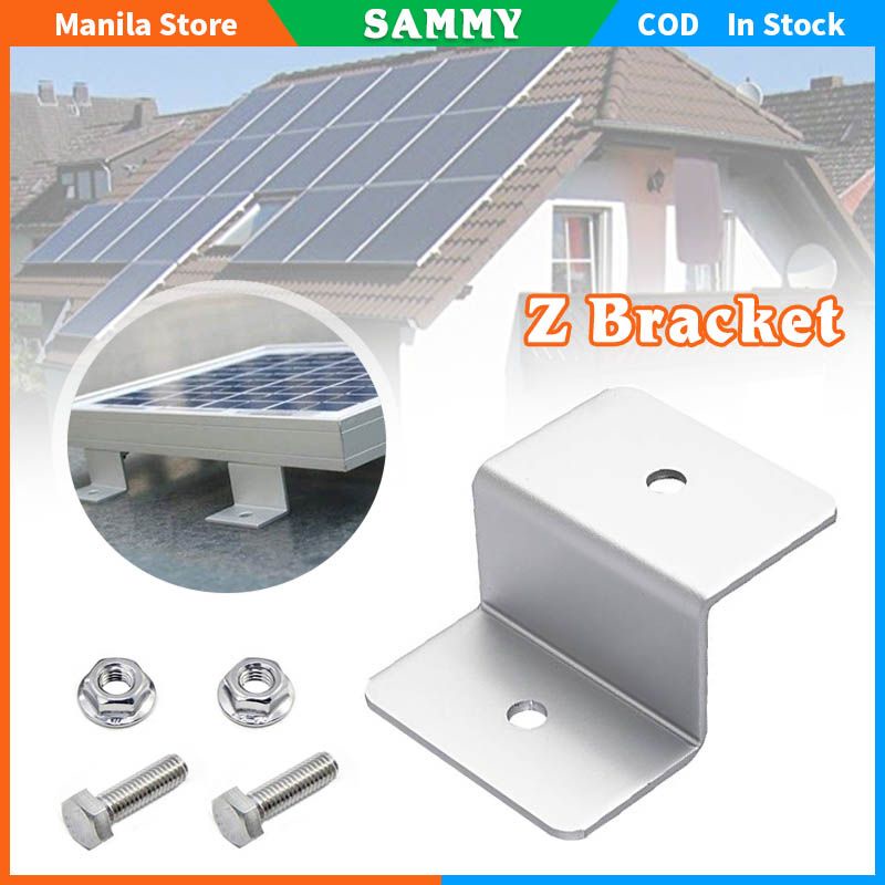 4pcs Z Bracket Solar Panels Flush Mount Kit With Stainless Bolt For Rv 