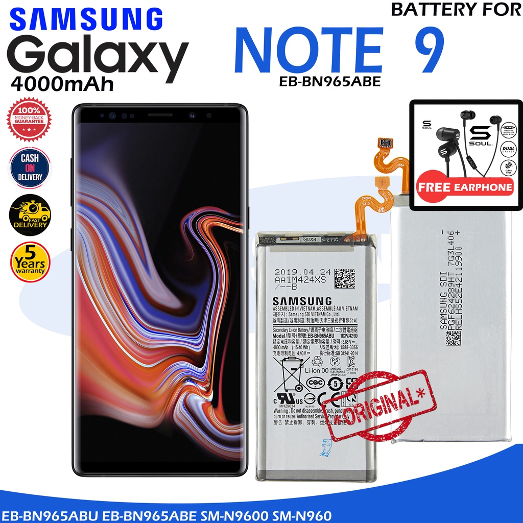 Samsung Galaxy Note 9 Battery Model EB-BN965ABU TOP TECHNOLOGY High ...