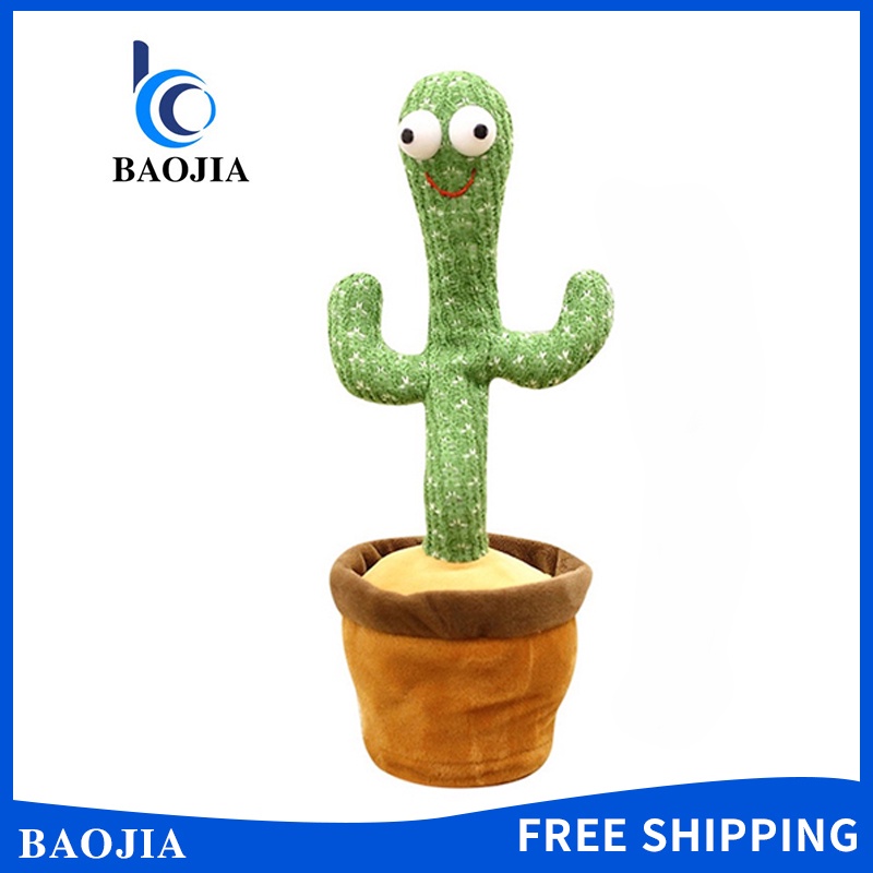 BAOJIA Talking Cactus Tiktok Cactus Plush Toys Electronic Shake Dancing