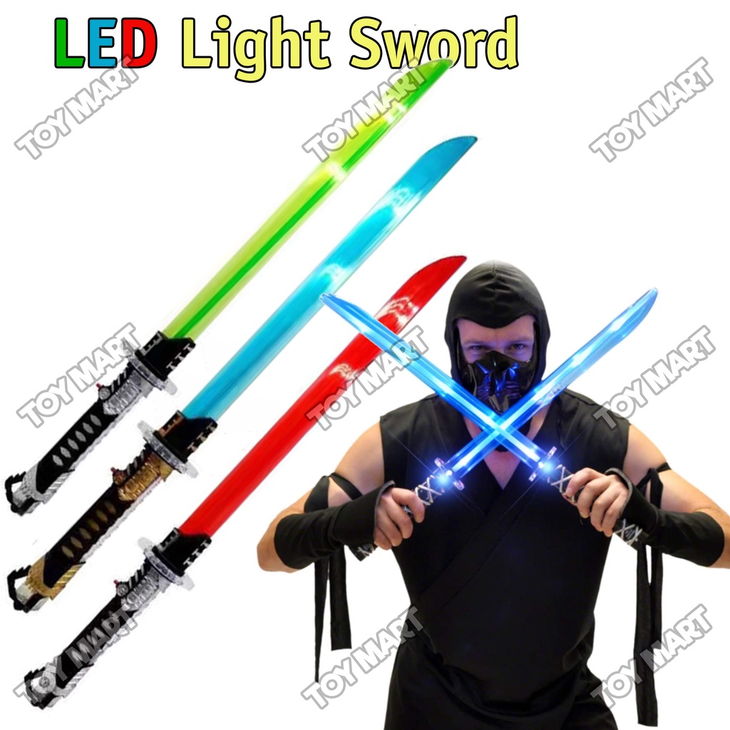 LED Ninja Blade Light Up Ninja Sword w/ Sound Effect Lightsaber Toy Pretend Cosplay Toy Shopee