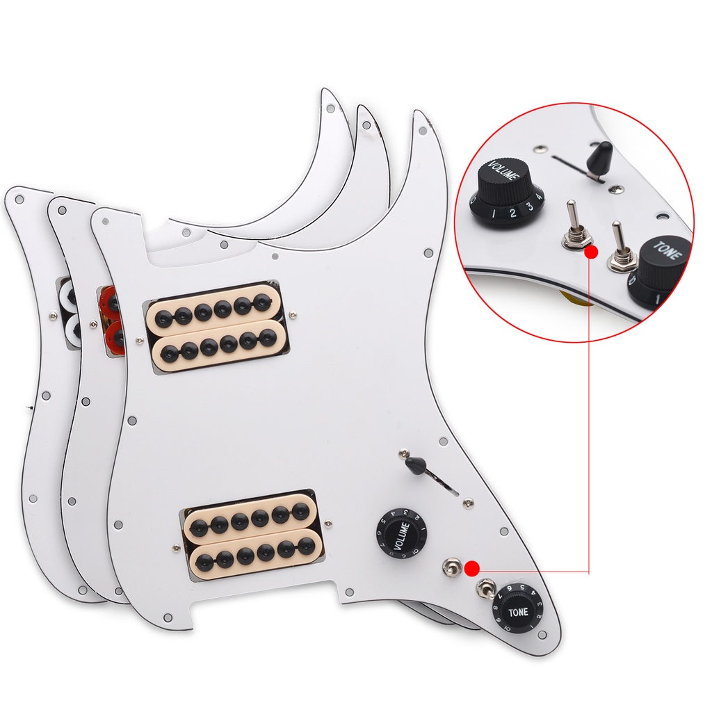 Two Humbucker Coil Spliting Pickguard HH Guitar Pickguard Electric