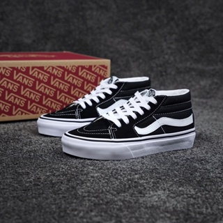 VANS x Imran Potato Co-branded Fat Version Big Logo Black and White Casual  Canvas Shoes-1660