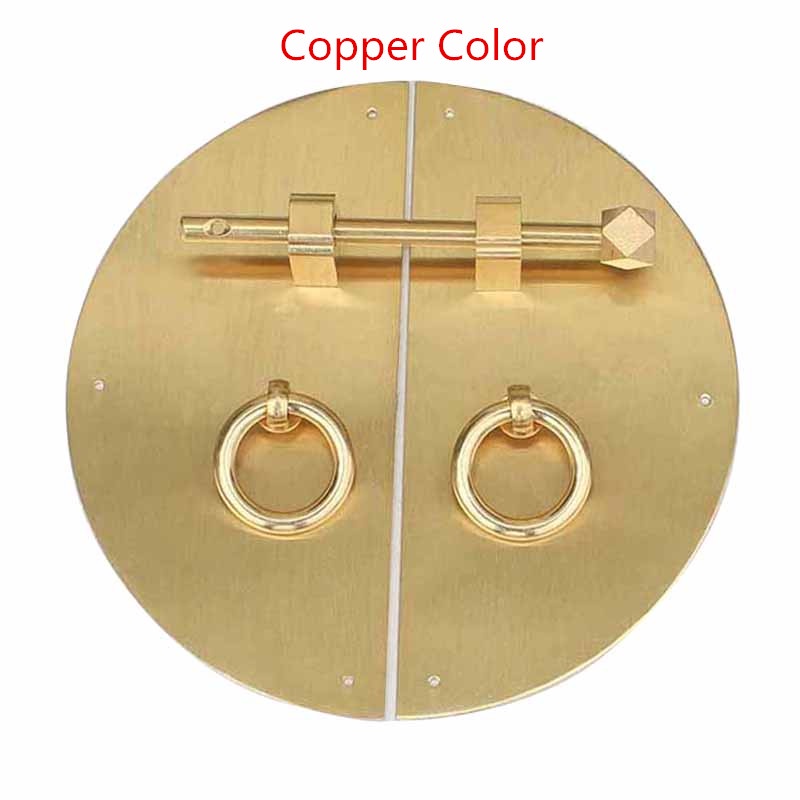 1Set Brass Classic Cabinet Knobs And Handles Bronze Round Face Plate ...