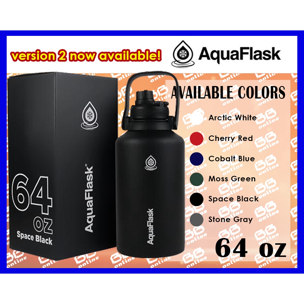 AQUAFLASK 64oz 84oz 128oz Wide mouth w/ flexible cap Vacuum Insulated ...