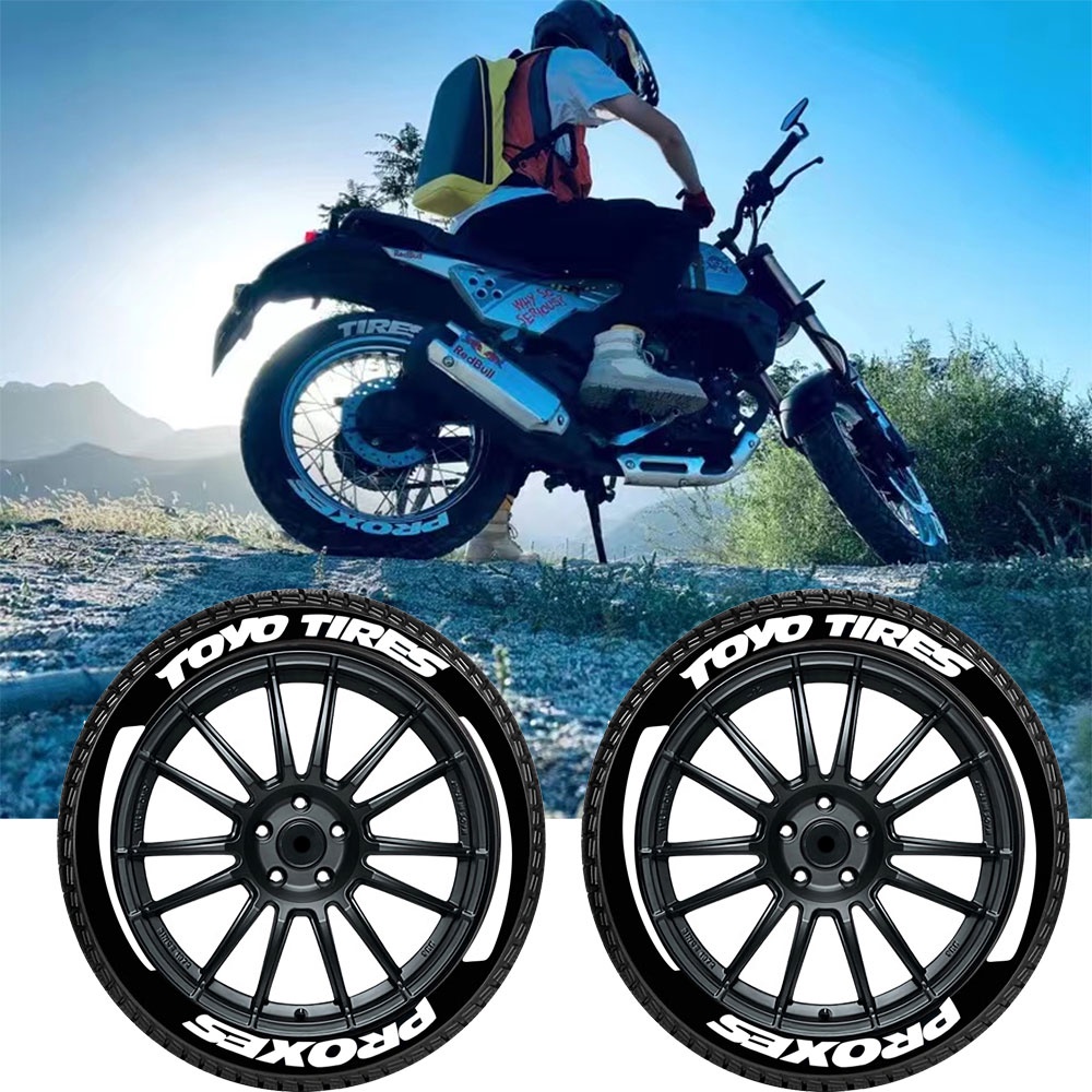 3D Motorcycle Wheel Rubber Conjoined Lettering Tire Decals for MT03 ...
