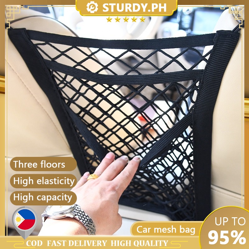 【Three floors】 car net bag organizer car organizer back seat Storage