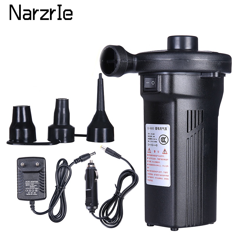 Electric Air Pump Inflator 12V Air Compressor 220V Battery Rechargeable