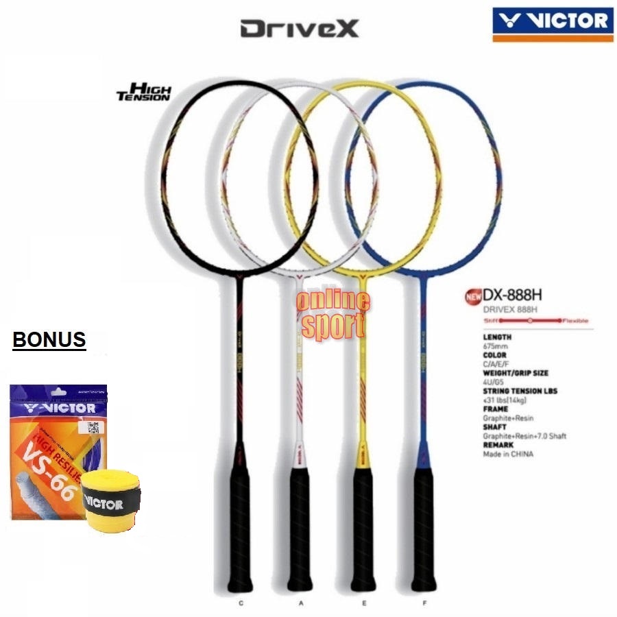VICTOR Badminton Racket VICTOR - Drive X 888 H / DX 888H (Original ...