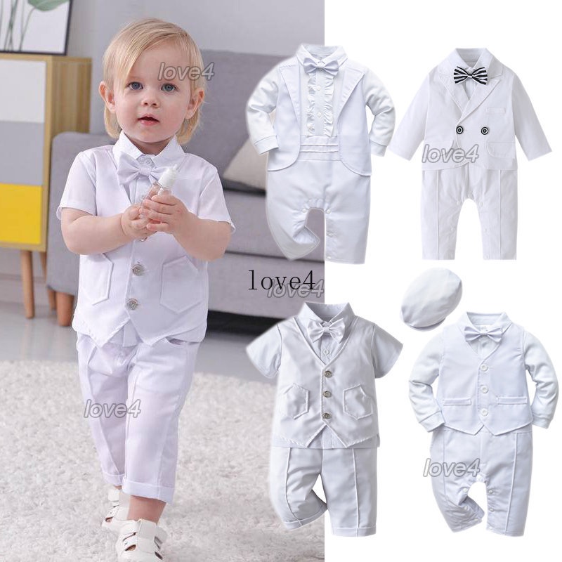 Christening Clothes for Baby Boy Baptismal New Born Baby Clothes White