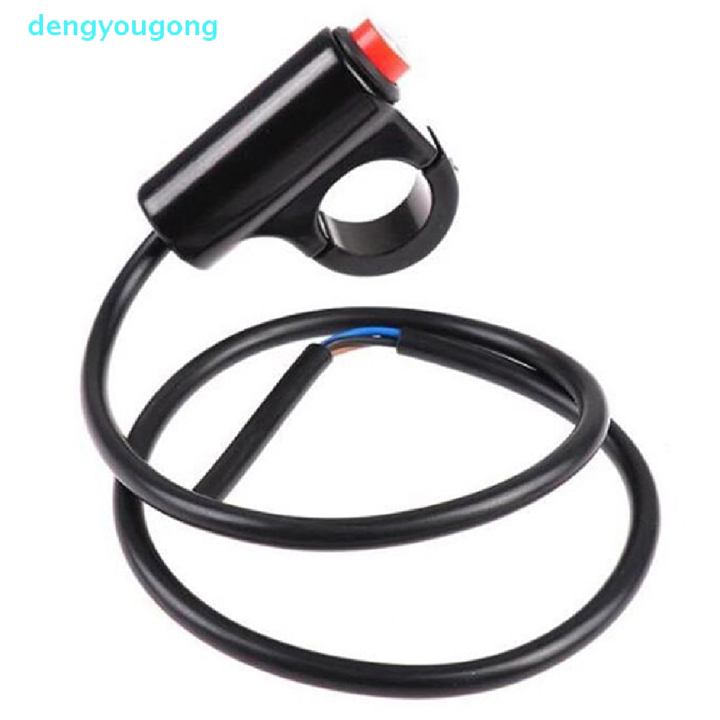 dengyougong Motorcycle Switch Hazard Light Switch Button with Cable