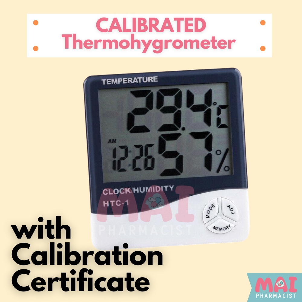 ONHAND CALIBRATED Digital ThermoHygrometer with Certificate for