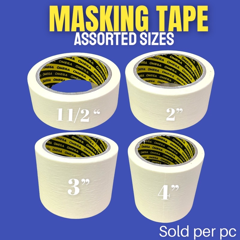 Masking Tape Omega Brand (Assorted Sizes)(High Quality) Shopee