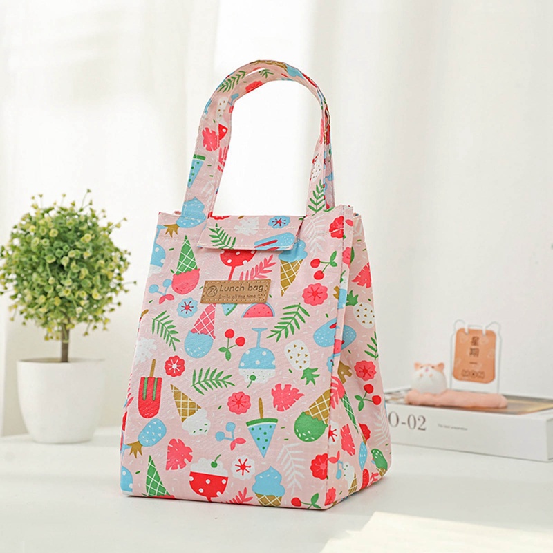Insulated Lunch Bag Big Cooler Sturdy Oxford Box Tote Bag for Students