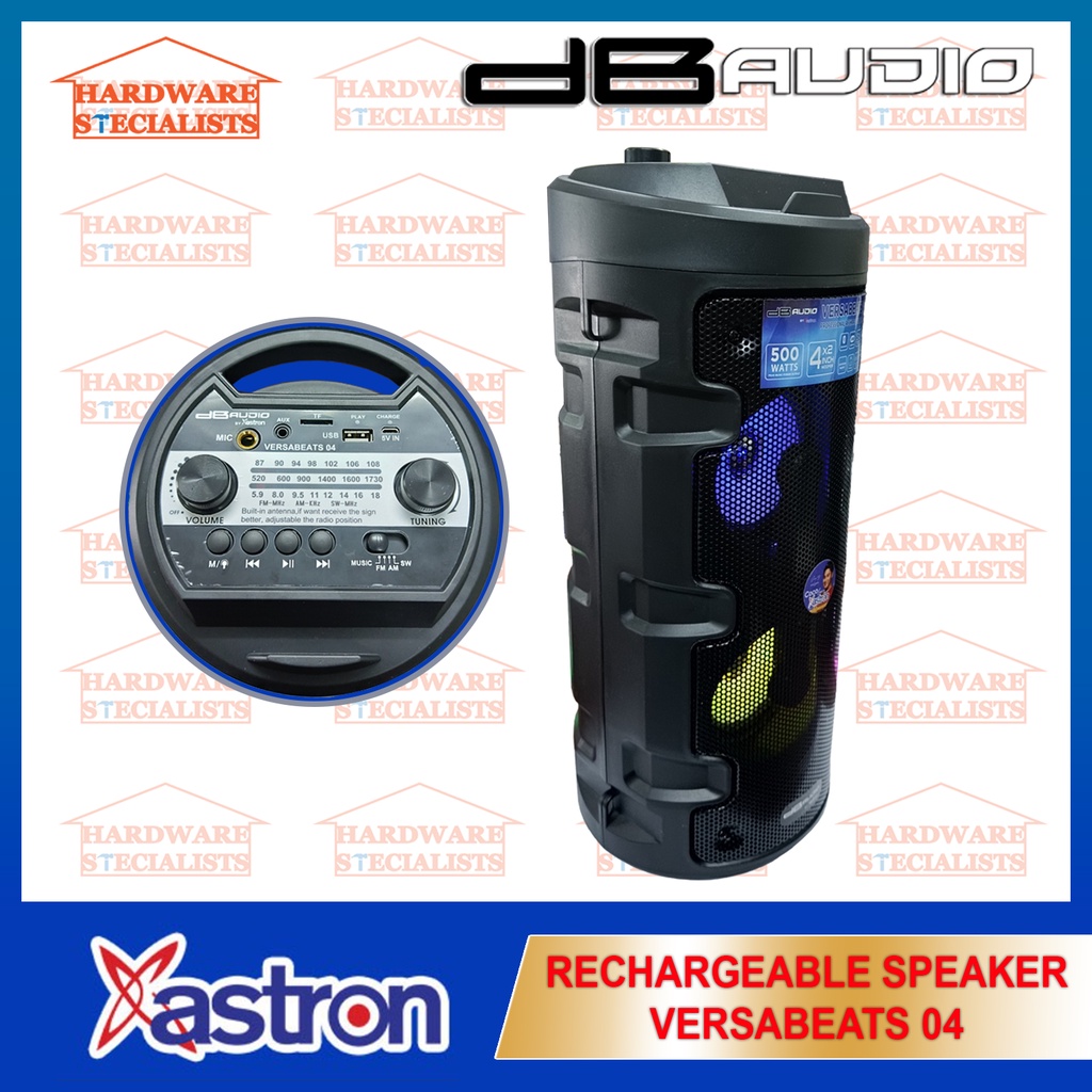 Astron DB Audio Rechargeable Speaker Versabeats 04 500W | Shopee ...