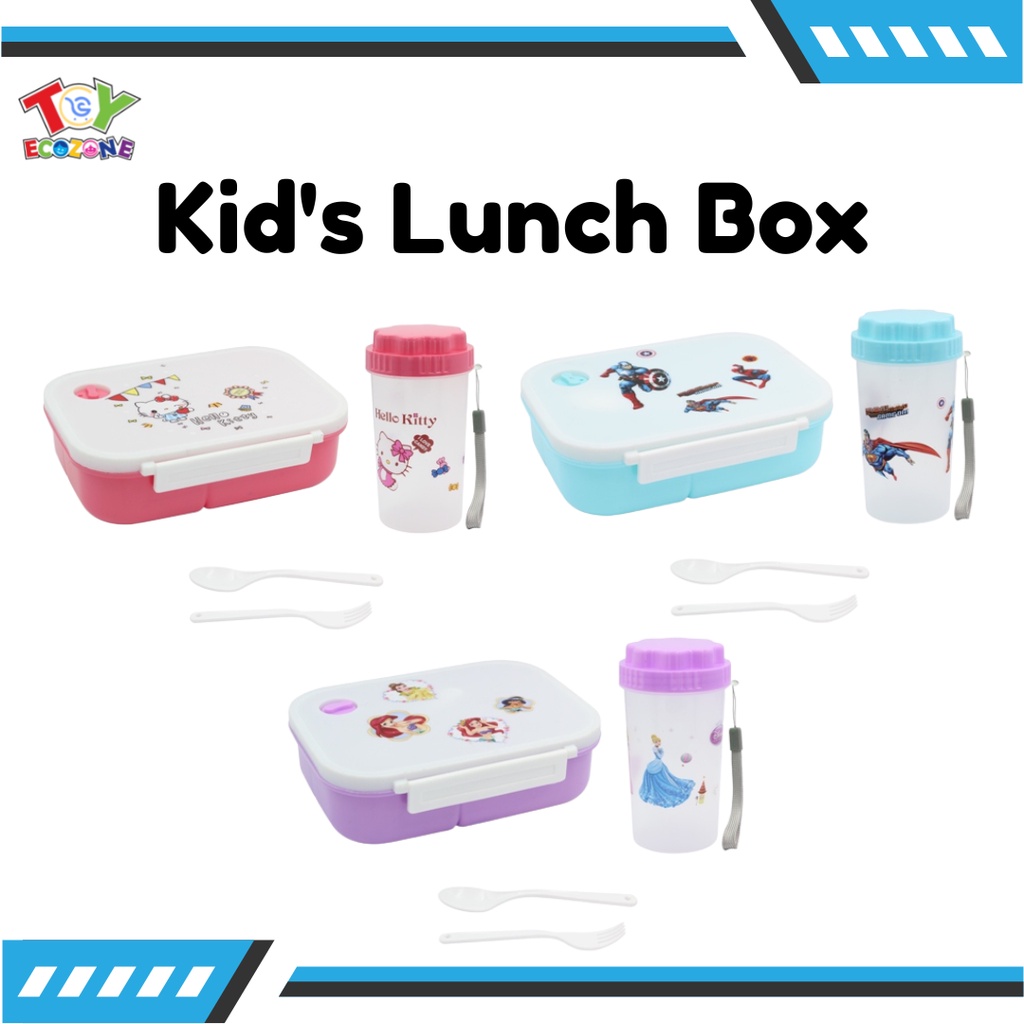 BPA free plastic lunch box waterbottle set for kids children lunch box
