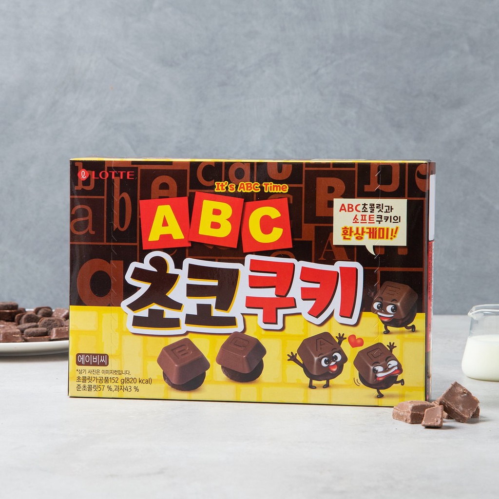 Lotte Korean ABC Choco Cookie 50g | Shopee Philippines