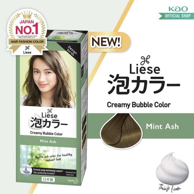 Liese Bubble Hair Color Foam Permanent Hair Paint Mint Ash Shopee