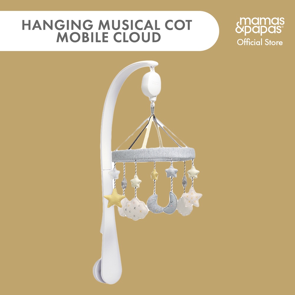 Mamas and Papas Musical and Hanging Cot Mobile Crib Accessories for Baby Cloud