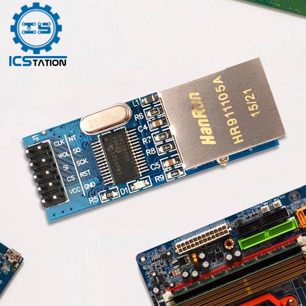 Enc28j60 Controller Hr911105a Network Interface Board Module