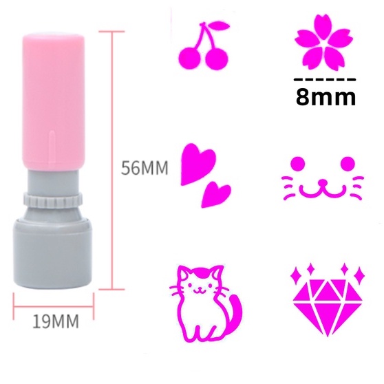 [50 Styles] Pink Stamp/Mini Stamp Soaked Snoopy Cartoon Cute Handbook ...